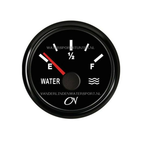 CN Watermeter 12 / 24 Volt Zwart