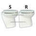 Jabsco Toilet Luxe 17 Buitenwater Schuin HB 24 Volt / 58220-1024
