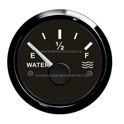 Watermeter 12 / 24 Volt Zwart